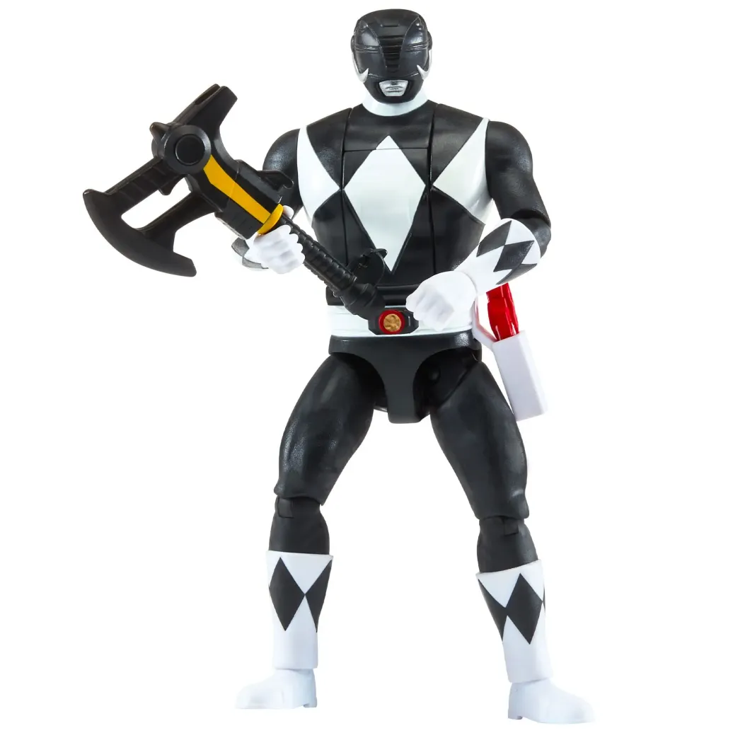 Power Rangers Actionfigur Auto-Morphin Black Ranger 12 cm
