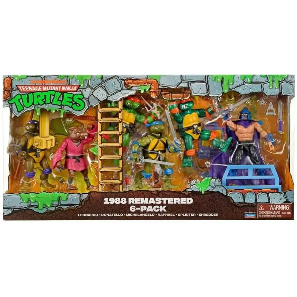 Teenage Mutant Ninja Turtles Actionfiguren 1988 Remastered 6-Pack Exclusive