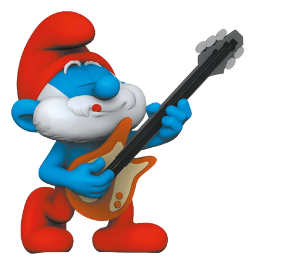 Die Schlümpfe PVC Figur Papa Schlumpf mit Gitarre 5,5 cm