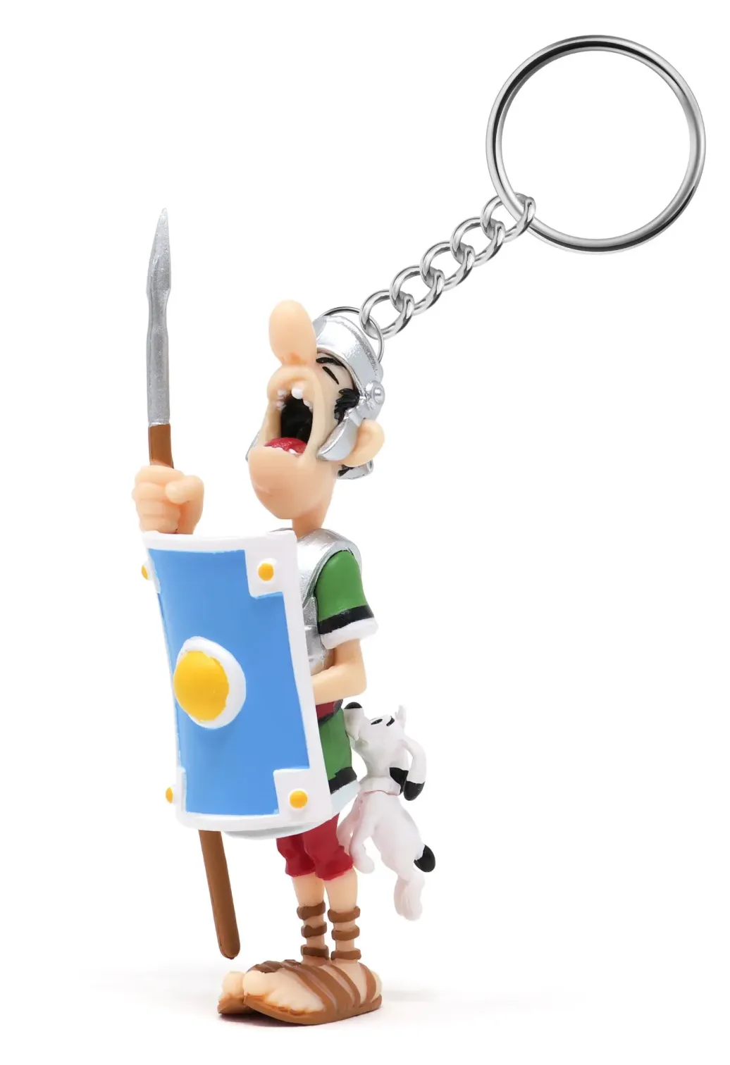 Asterix Schlüsselanhänger Römer von Idefix gebissen