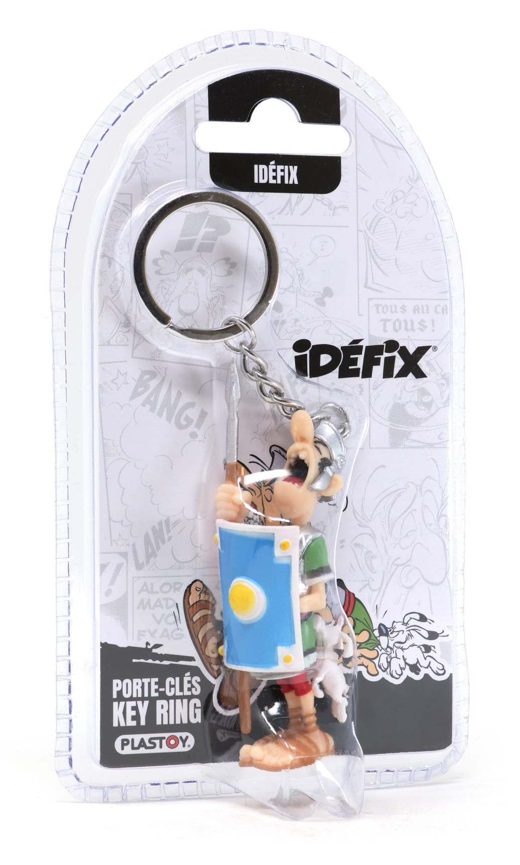 Asterix Schlüsselanhänger Römer von Idefix gebissen (Blister)