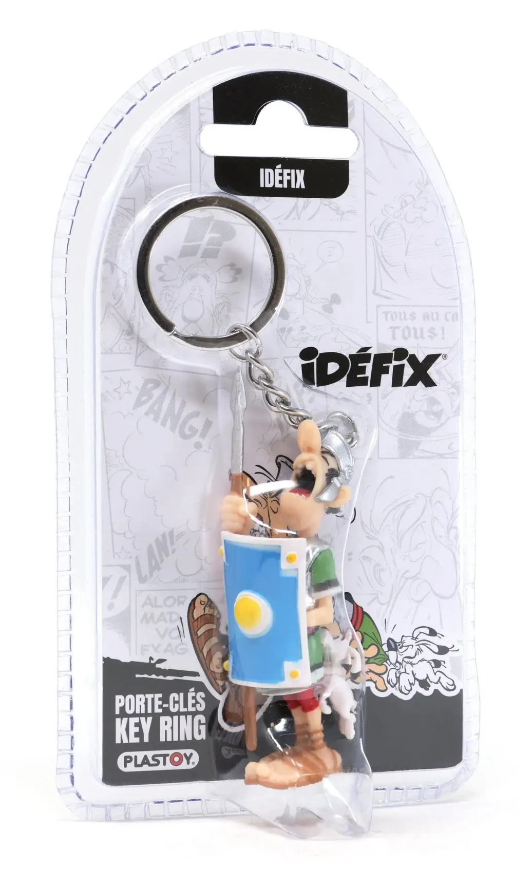 Asterix Schlüsselanhänger Römer von Idefix gebissen (Blister)