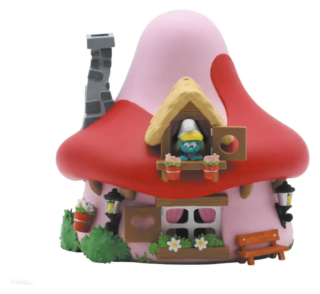 Die Schlümpfe: Spardose Mushroom House Smurfette 15 cm