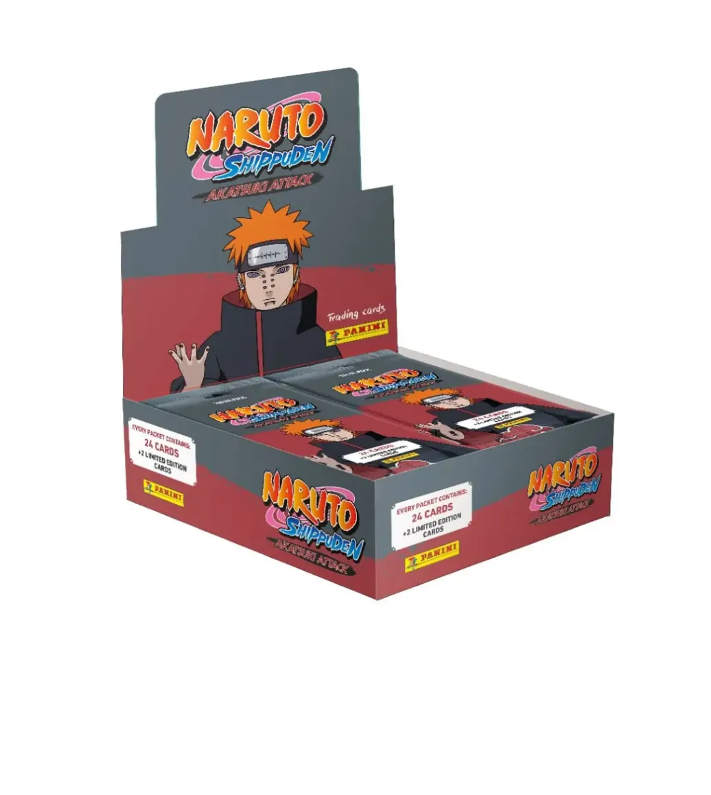 Naruto Shippuden Akatsuki Attack Trading Cards Fat Packs Display (10)