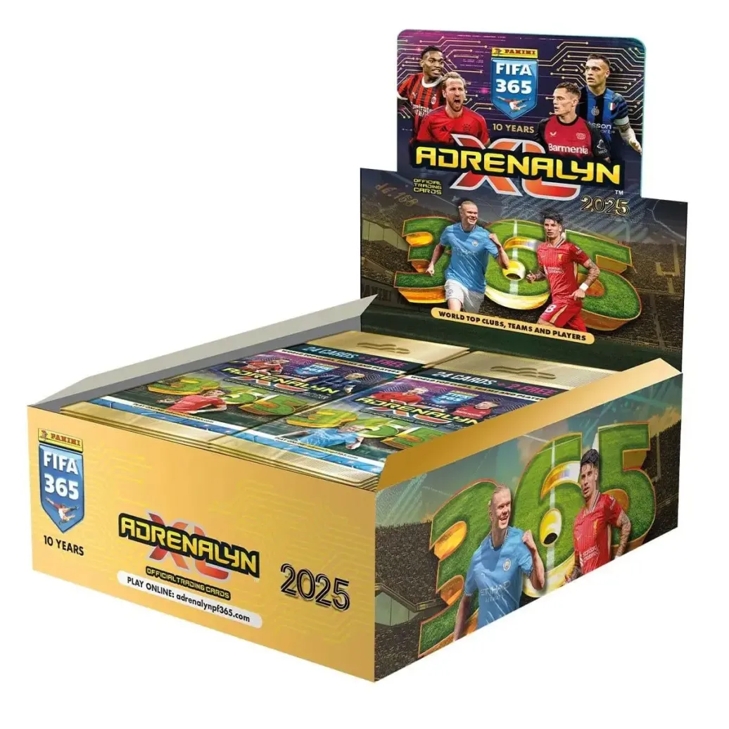 FIFA 365 Adrenalyn XL 2025 Trading Cards Fat Packs Display (10)