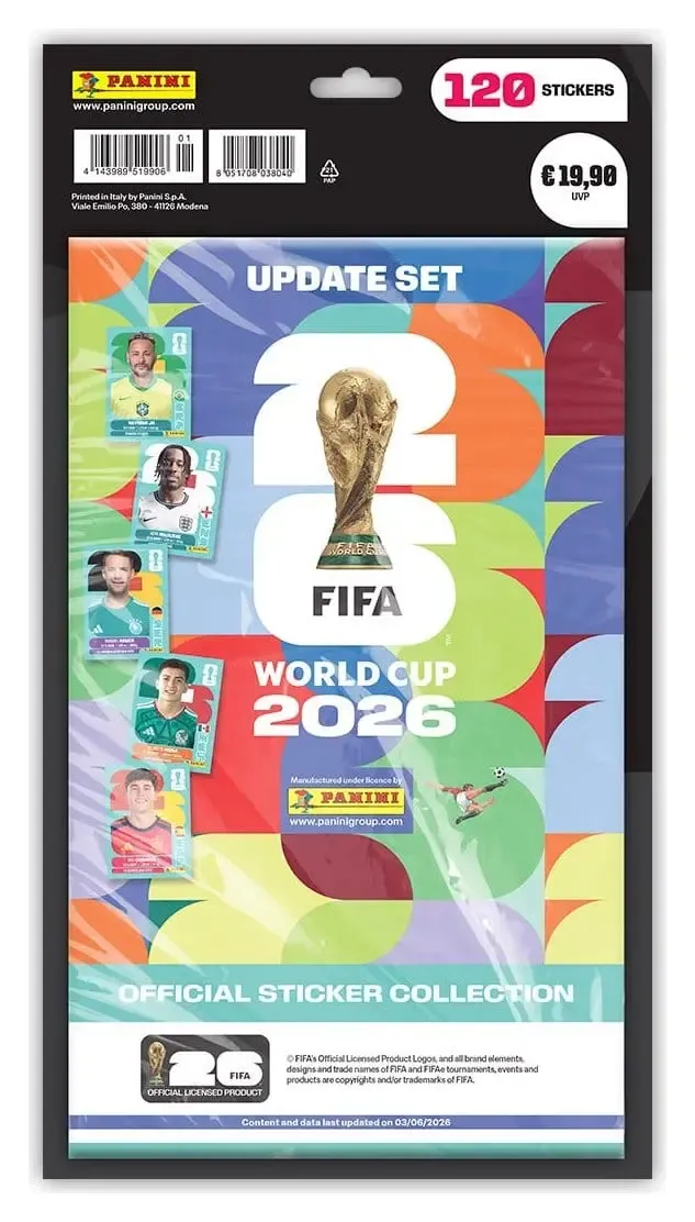 FIFA World Cup 2026 Stickerkollektion Update Set 120 Sticker