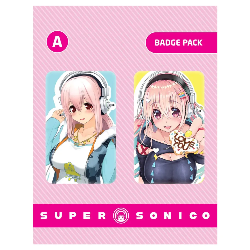 Super Sonico Ansteck-Buttons Doppelpack Set A