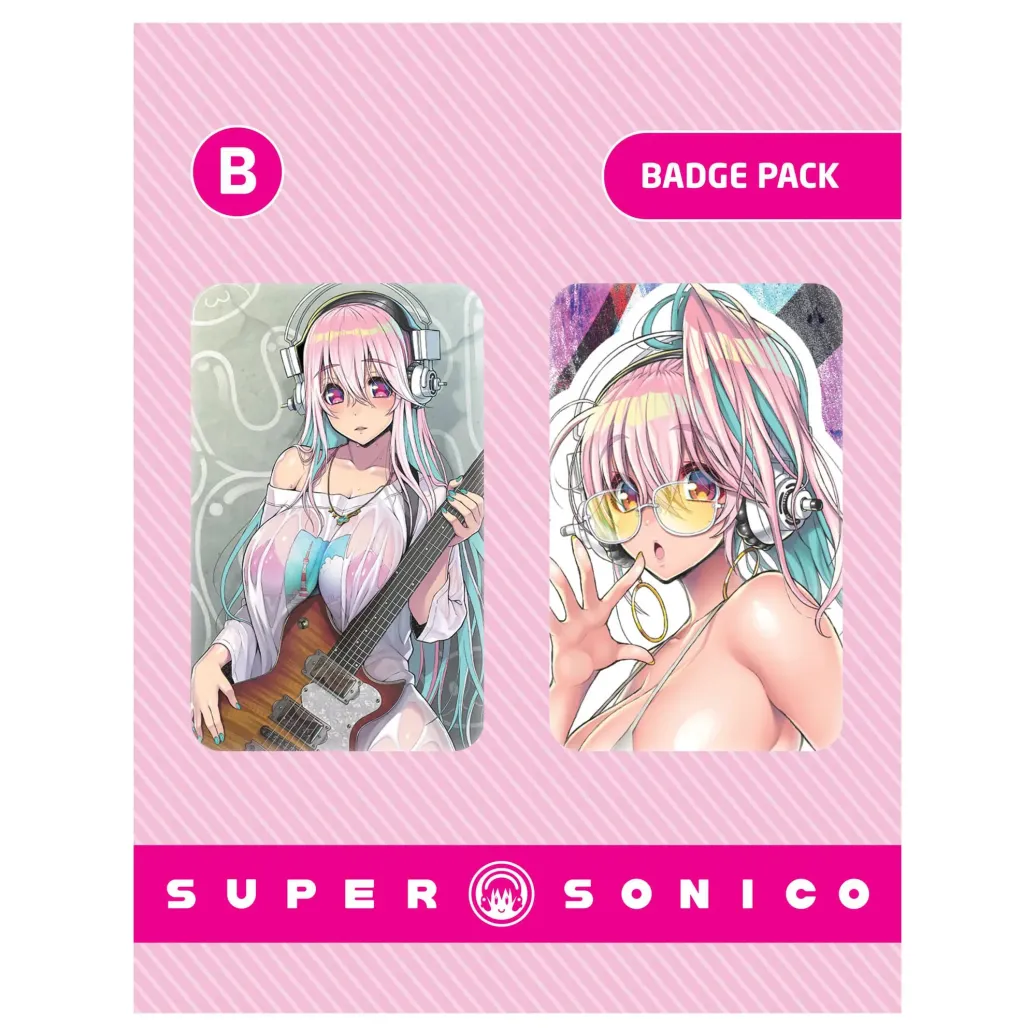 Super Sonico Ansteck-Buttons Doppelpack Set B