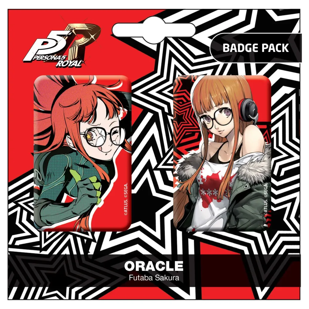 Persona 5 Royal Ansteck-Buttons Doppelpack Oracle / Futaba Sakura