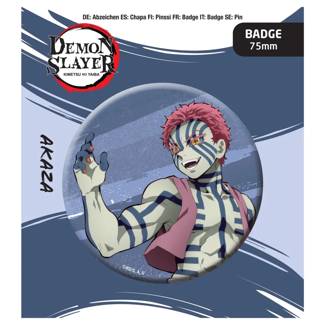 Demon Slayer: Kimetsu no Yaiba Ansteck-Button Akaza