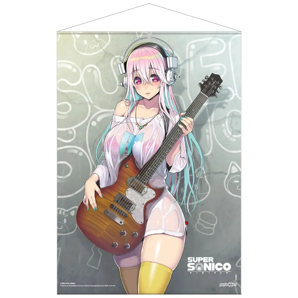 Super Sonico Wandrolle Super Sonico with Guitar 50 x 70 cm