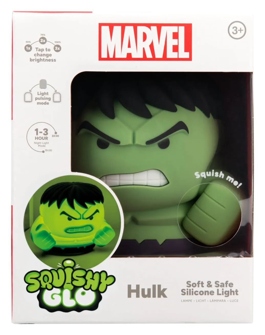 Marvel Universe SquishyGlo Silikon-Leuchte Hulk Rechargeable 15 cm
