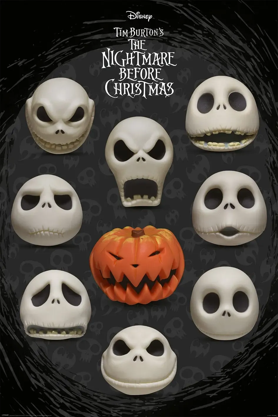 Nightmare before Christmas Poster Set Many Faces of Jack 61 x 91 cm (4)