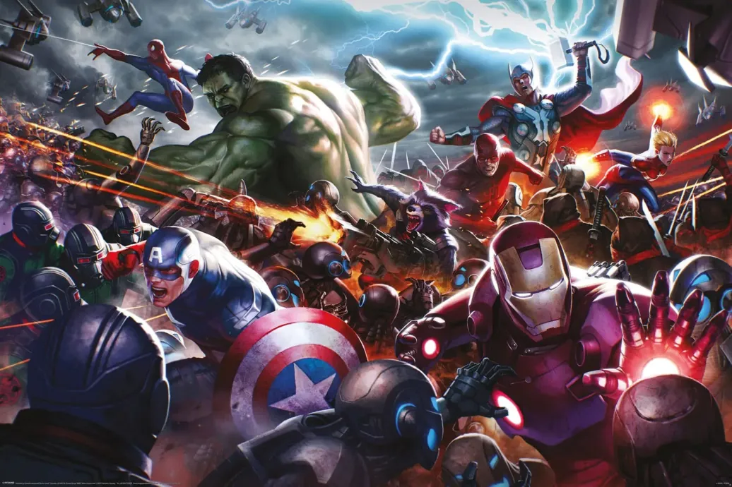 Marvel Poster Set Future Fight Heroes Assult 61 x 91 cm (4)