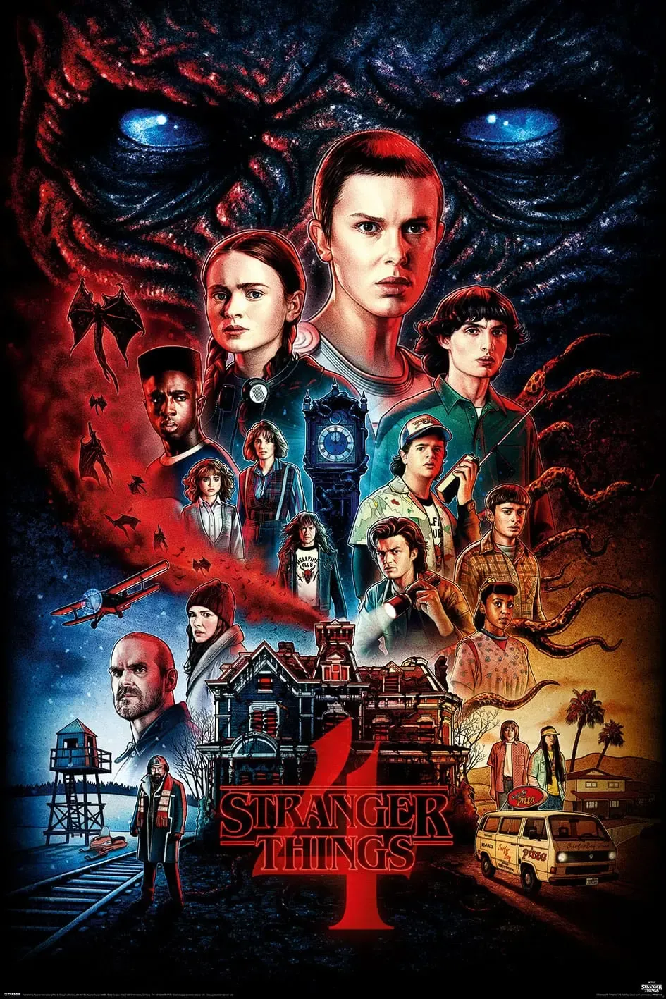 Stranger Things 4 Poster Set Vecna 61 x 91 cm (4)
