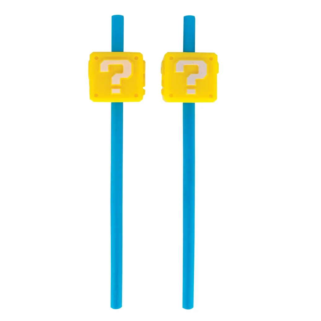 Super Mario Strohhalm Doppelpack Question Block