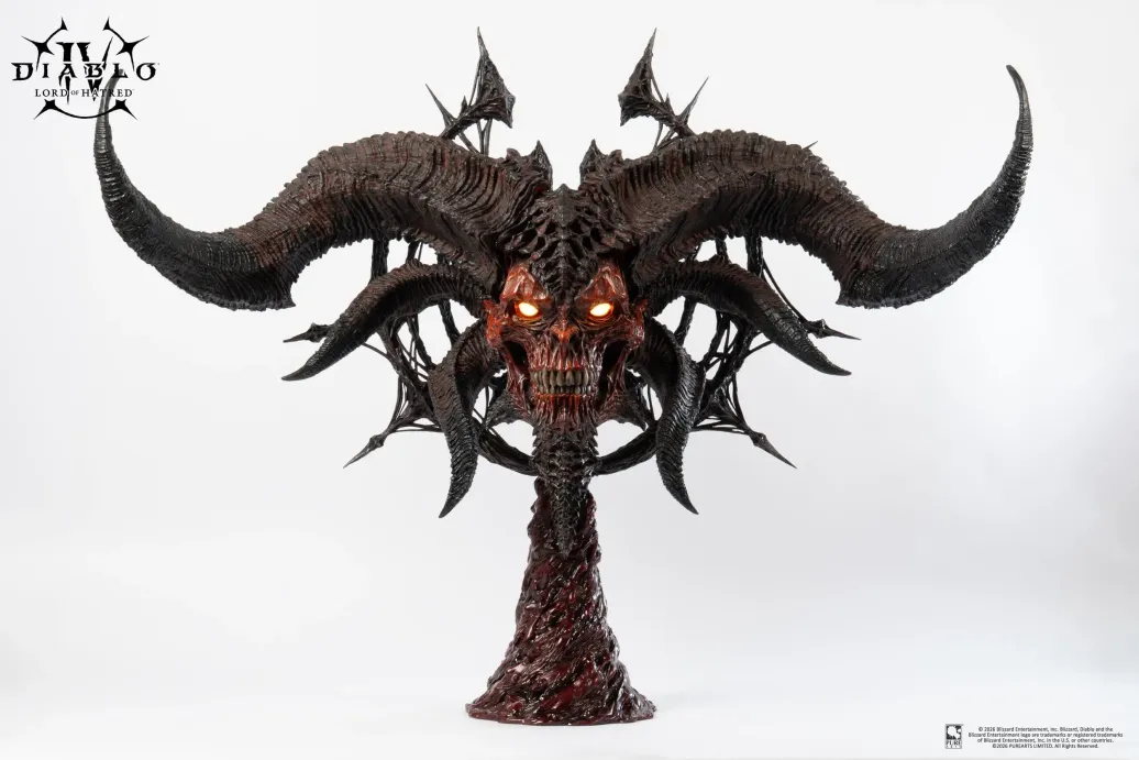 Diablo IV Art Mask Replik 1/1 Scale Lord of Hatred Mephisto 94 cm