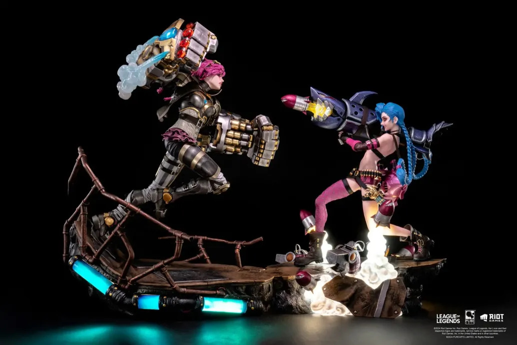 League of Legends Statuen 1/6 2er-Pack Vi & Jinx