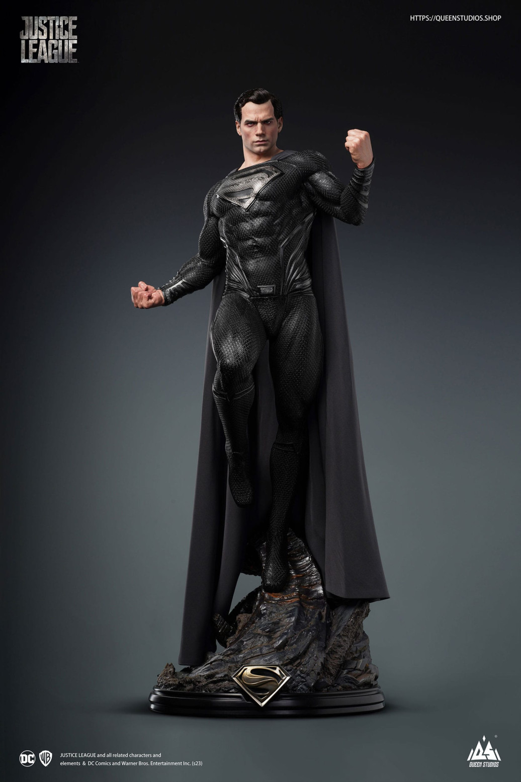 DC Comics Statue 1/3 Superman Black Suit Version Regular Edition 80 cm