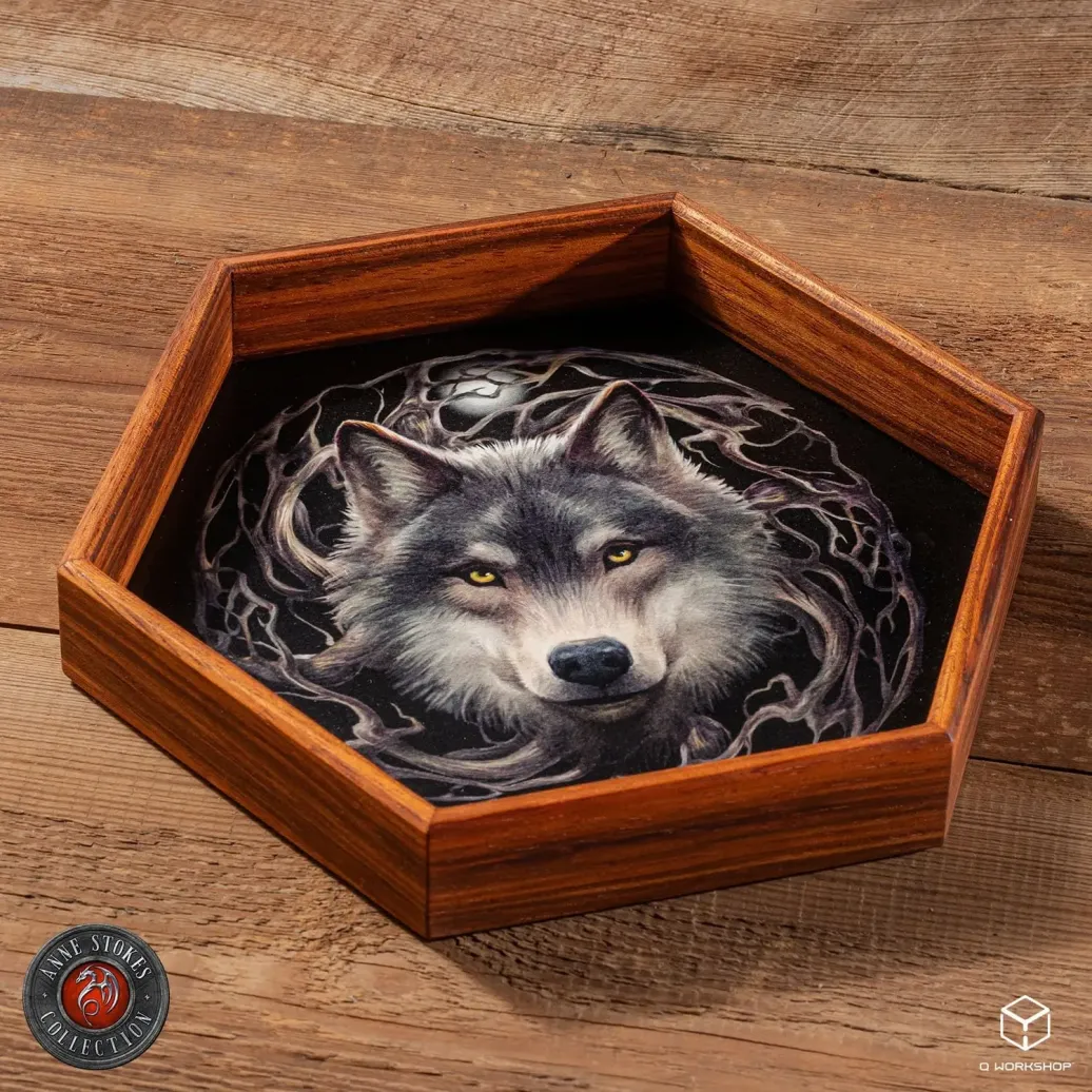 Anne Stokes Würfelbrett Night Forest 20 cm 