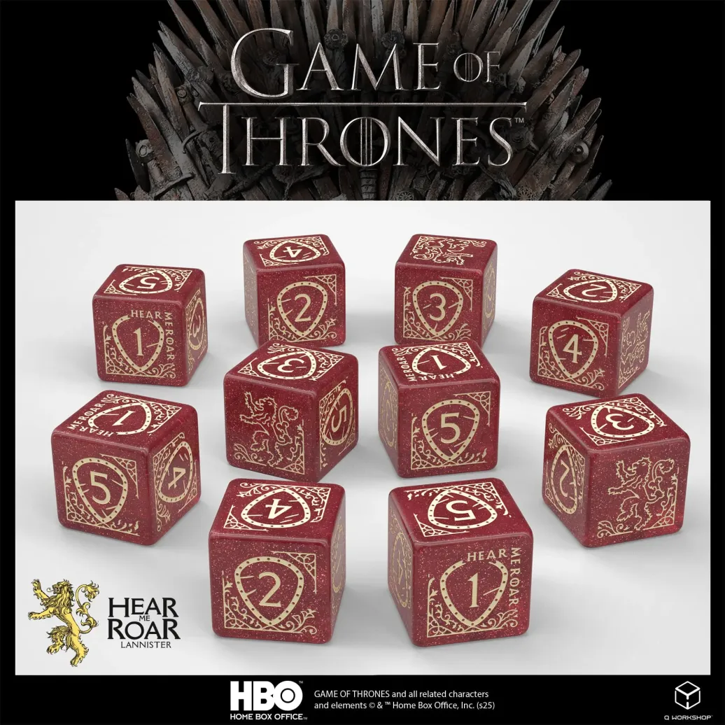 Game of Thrones Würfel Set Lannister 10xD6 (10)