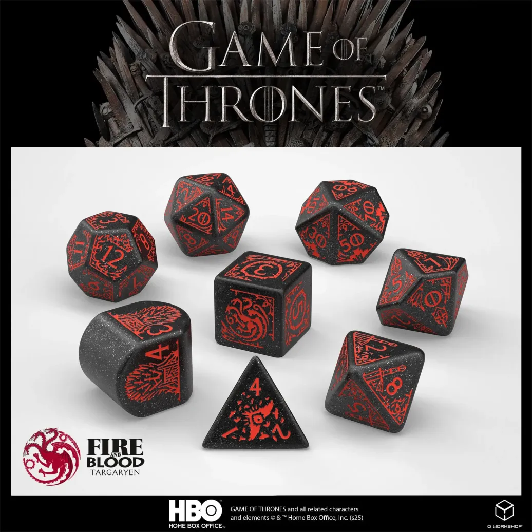 Game of Thrones Würfel Set Targaryen (8)
