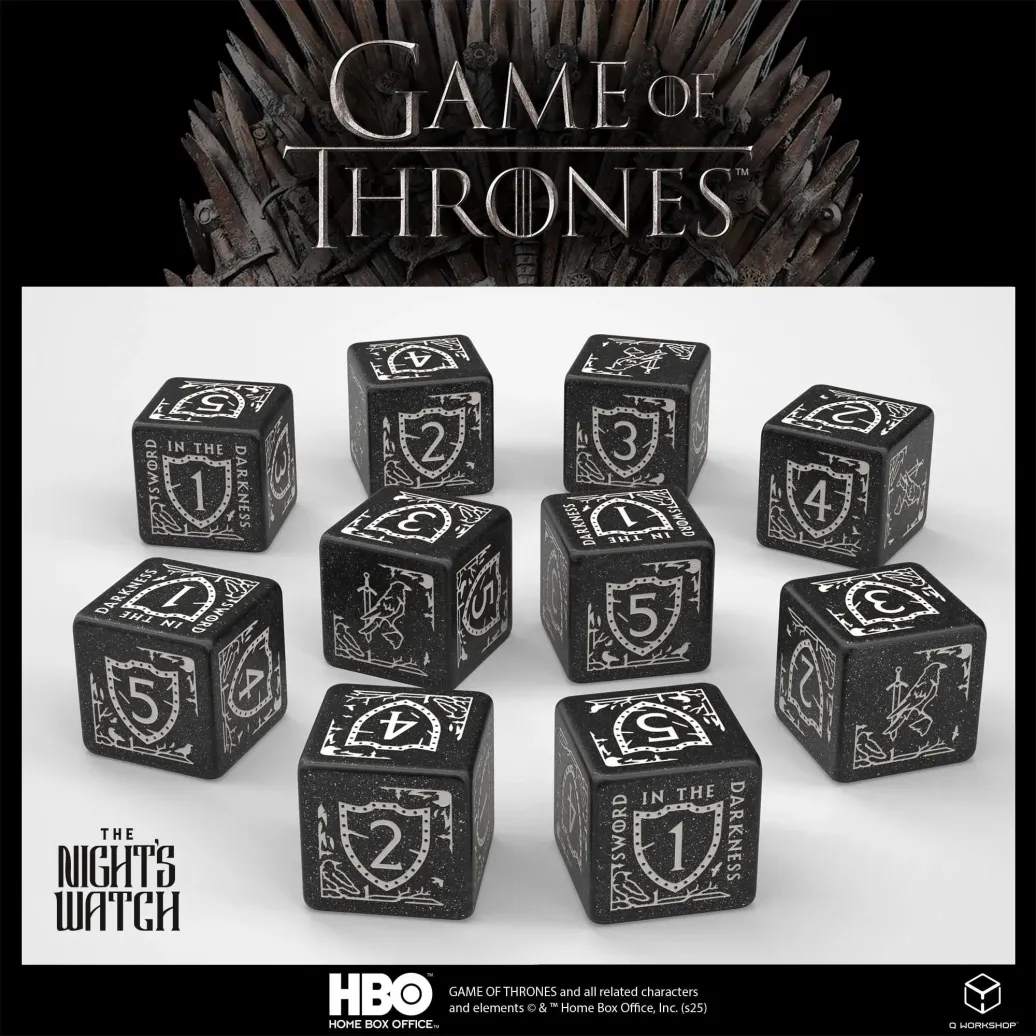 Game of Thrones Würfel Set Night's Watch 10xD6 (10)