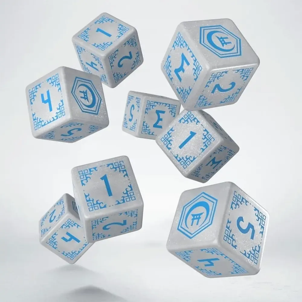 Shadow Scar 8er Würfel Set Essential White & Blue