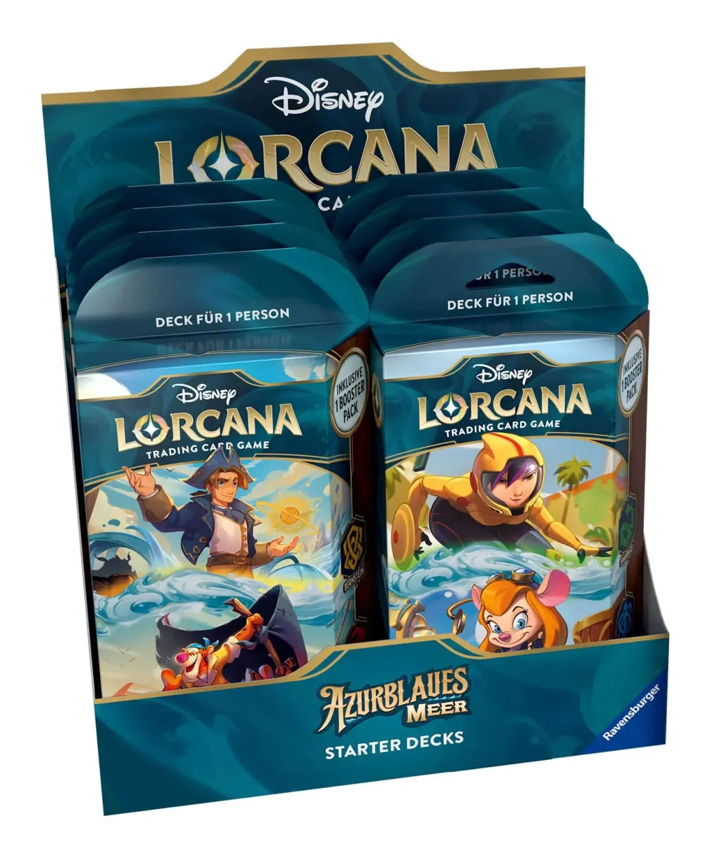Disney Lorcana TCG Azurblaues Meer Starter Decks Display (8) *Deutsche Edition*