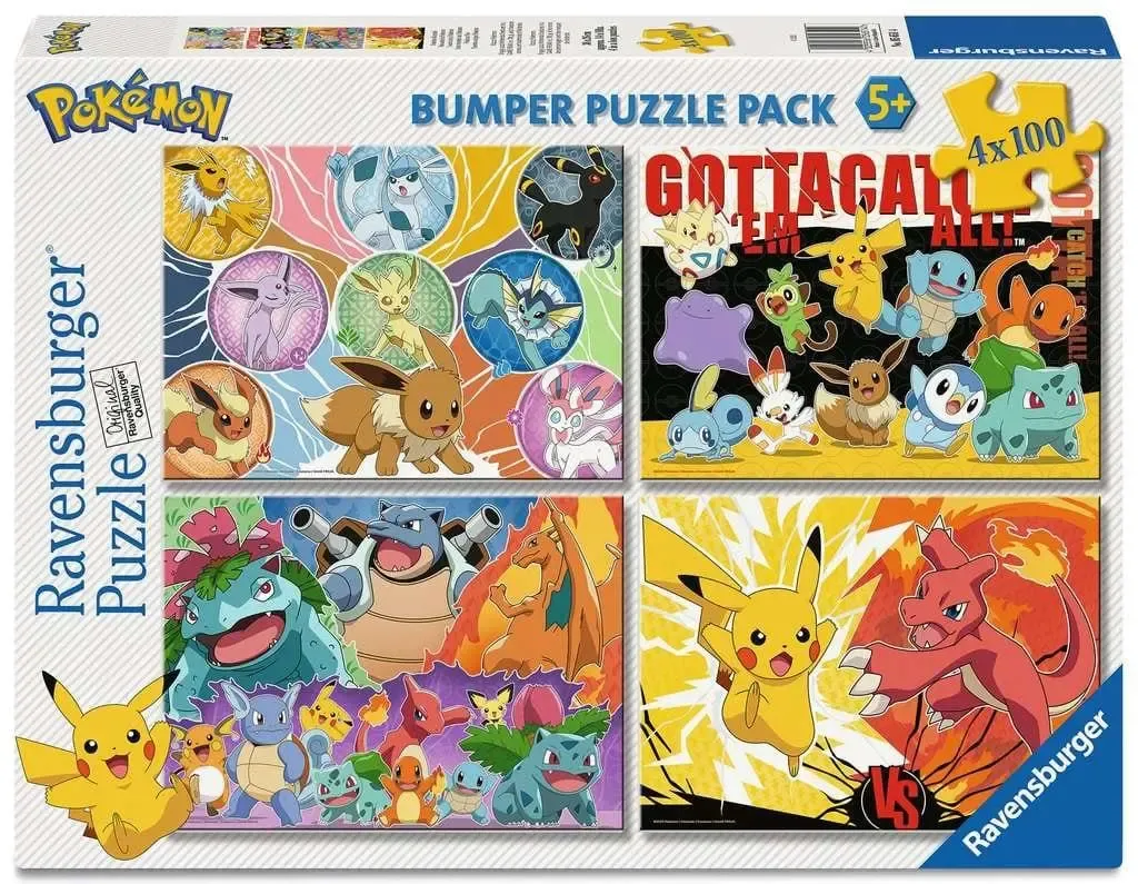 Pokémon Puzzles 4er-Pack Pokémon-Kumpels (4x100 Teile)