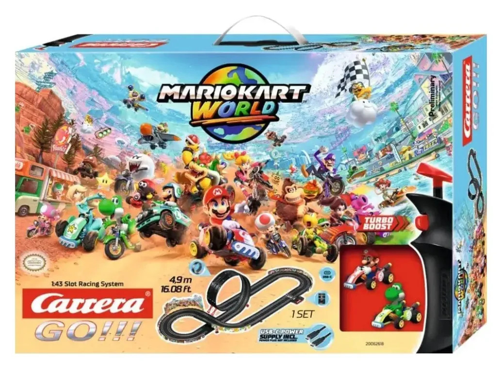 Nintendo Mario Kart Carrera GO!!! Autorennbahn Set Mario Kart World
