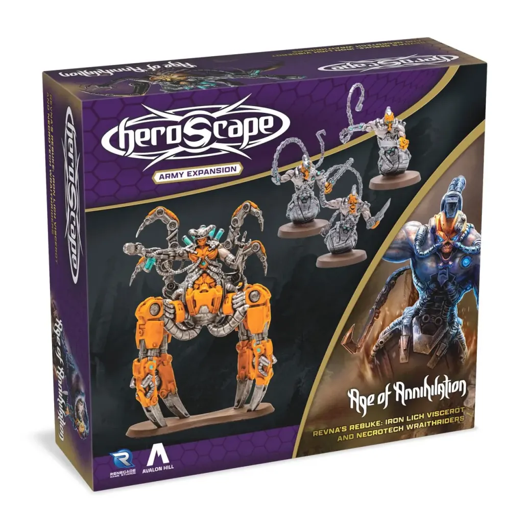 Heroscape Erweiterung Revna's Rebuke: Iron Lich Viscerot and Necrotech Wraithriders Army *Englische Version*