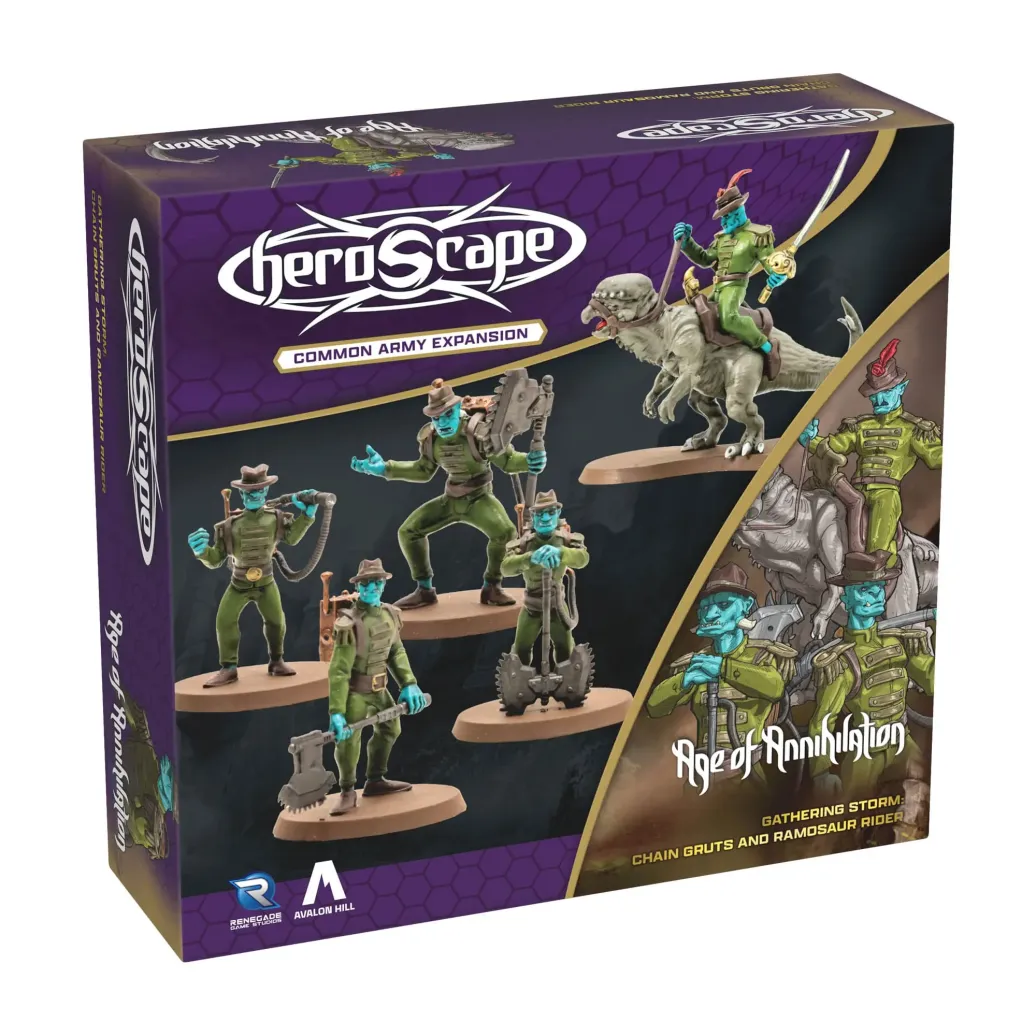 Heroscape Armeeerweiterung Age of Annihilation Chain Gruts & Ramosaur Rider (Common) *Englische Version*