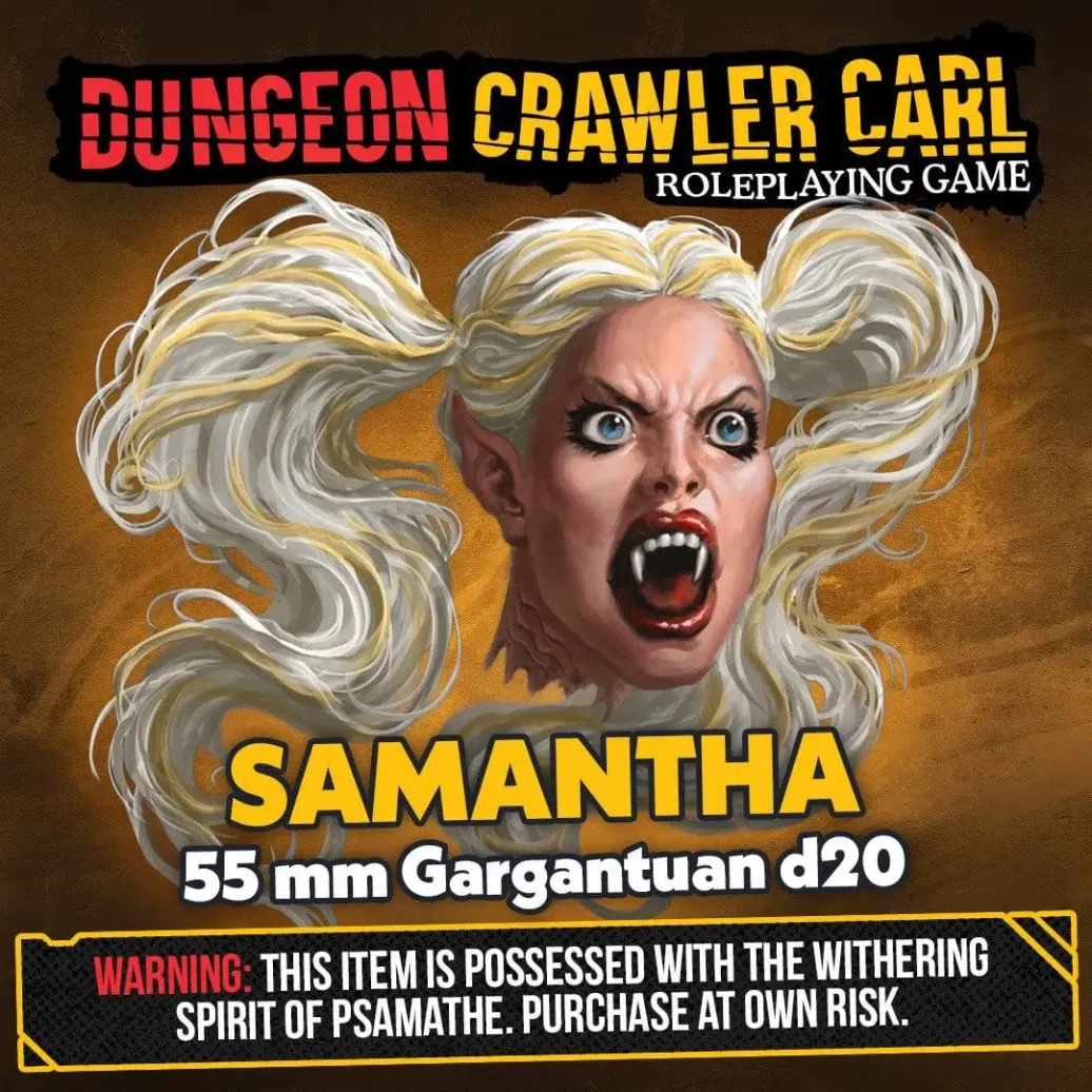 Dungeon Crawler Carl Würfel d20 Samantha 5,5 cm