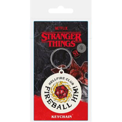 Stranger Things 4 Gummi-Schlüsselanhänger Fireball Him 6 cm