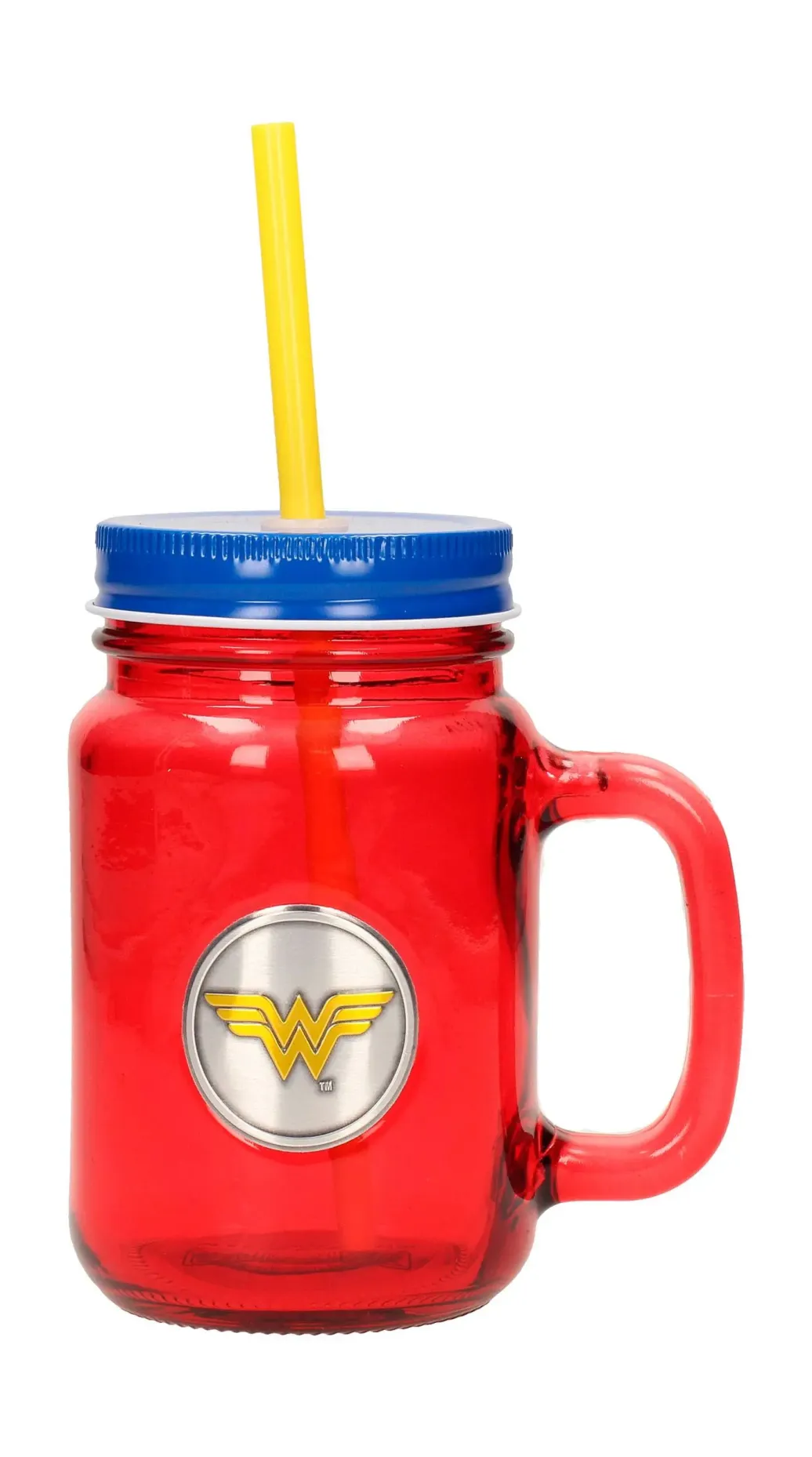 DC Comics Mason Jar Glas Wonder Woman Logo