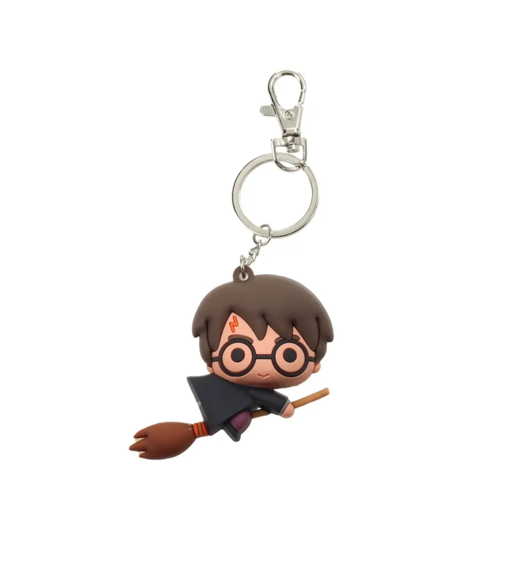 Harry Potter Gummi-Schlüsselanhänger Harry Potter & Broom Nimbus 7 cm