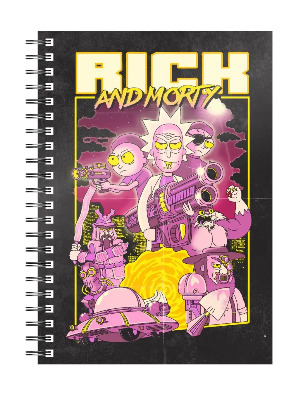 Rick & Morty Notizbuch Retro Poster