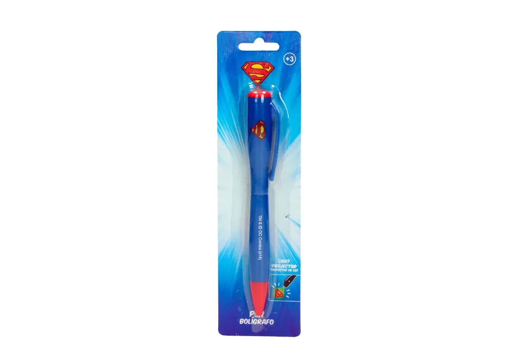 Superman Kugelschreiber mit Leuchtfunktion Logo