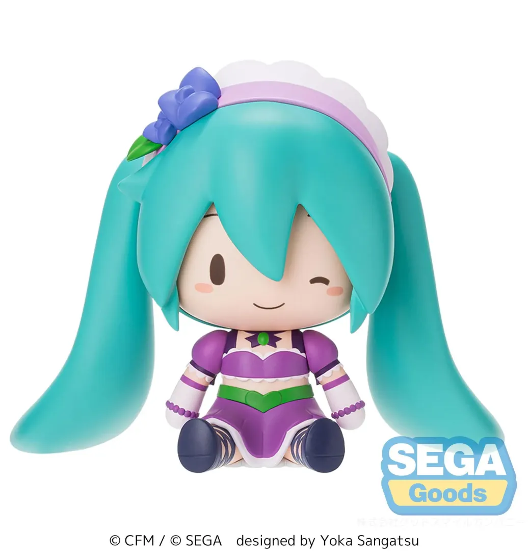 Character Vocal Series 01: Hatsune Miku Fuwa Petit Chibi Figur Hatsune Miku x Love and Berry Dress Up and Dance! Sparkly Purple 8 cm         