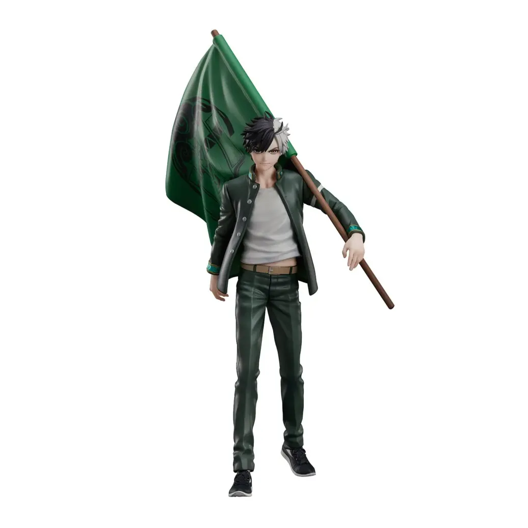 Wind Breaker Statue PVC Sakura Haruka Limited Edition with Bowfurylin School Flag 18 cm
