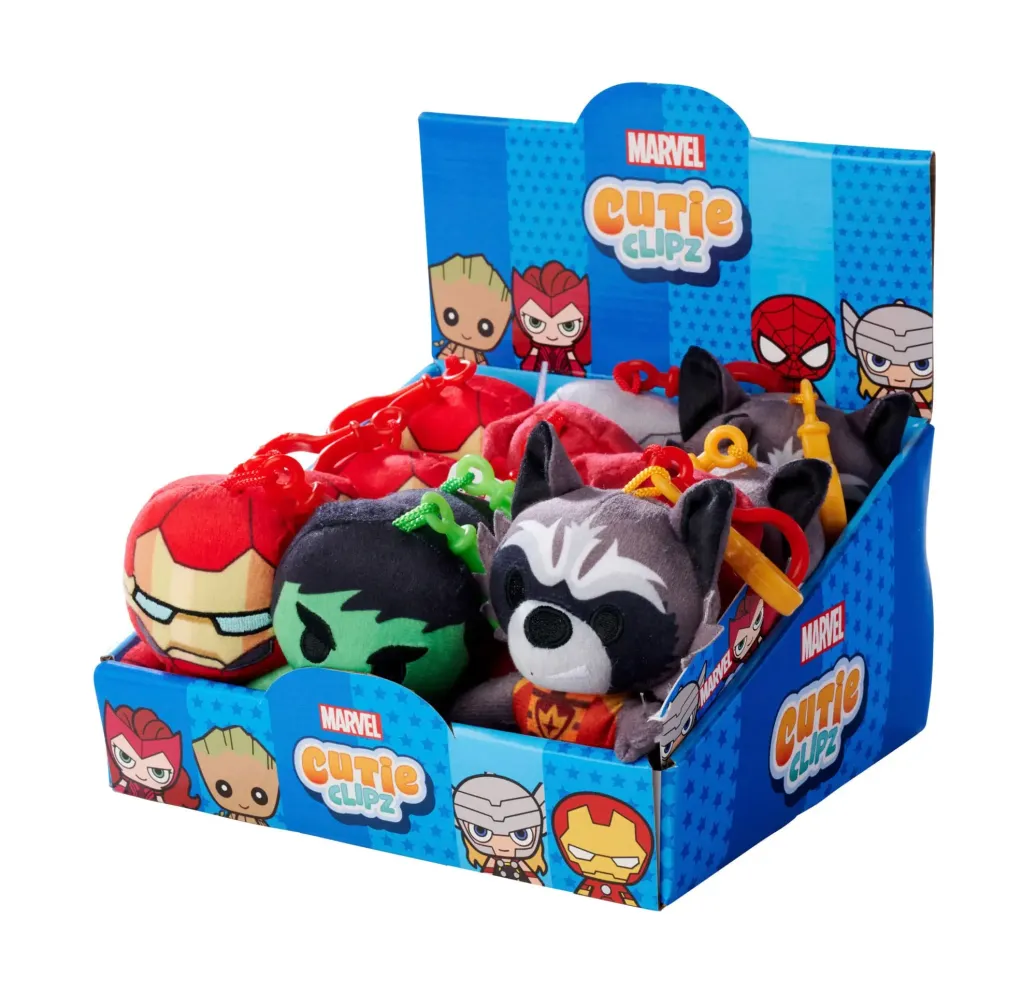 Marvel Cutie Clipz Plüsch-Schlüsselanhänger Sortiment (12)