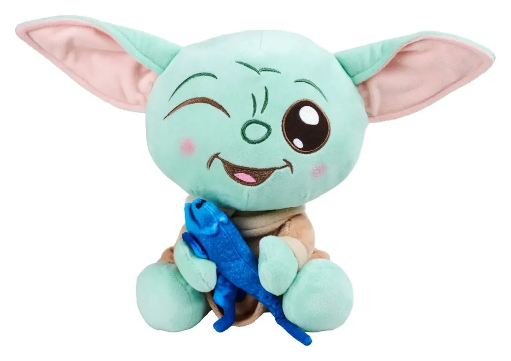 Star Wars Mandalorian Plüschfigur Grogu mit Eidechse 25 cm
