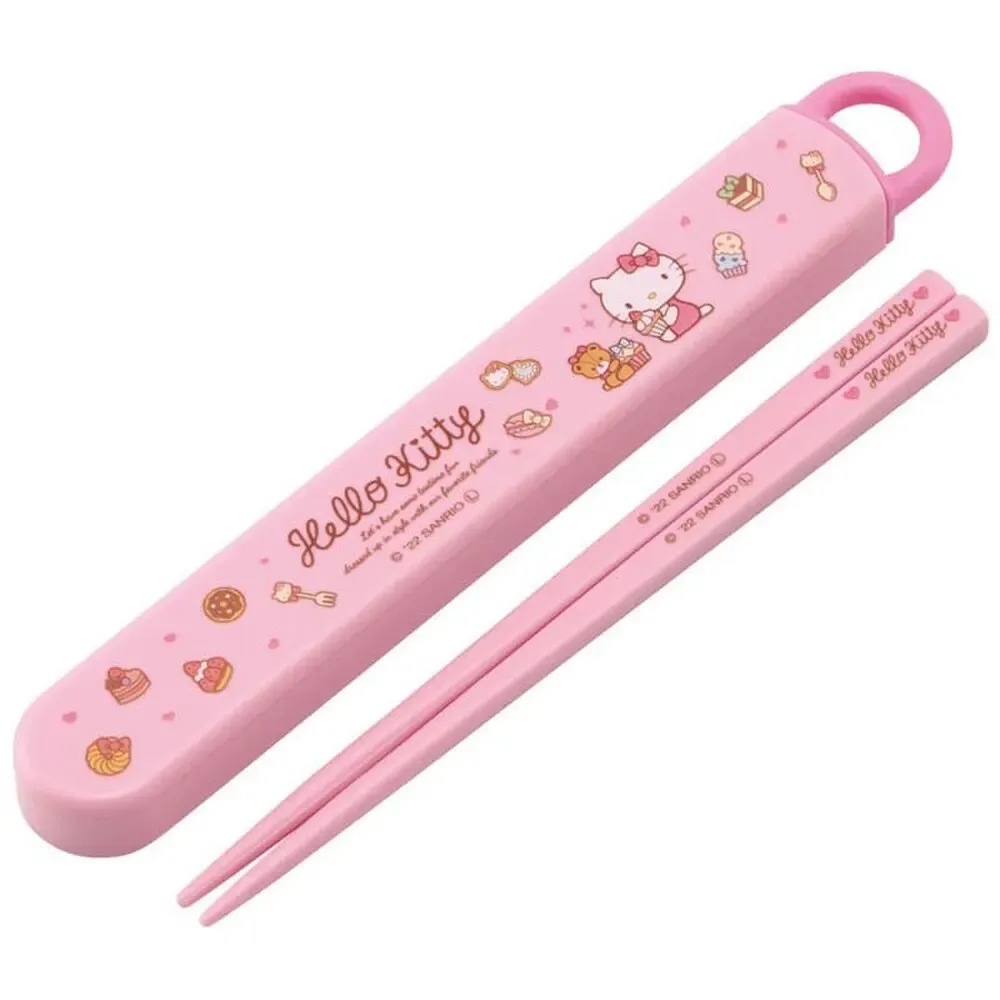 Hello Kitty Essstäbchen mit Box Sweety pink 16 cm