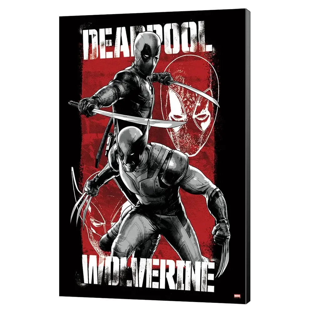 Marvel Holzdruck Deadpool & Wolverine 03 Maximum Effort 35 x 50 cm