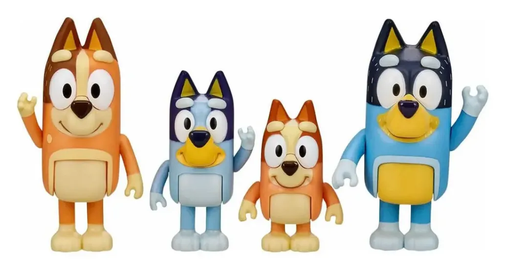 Bluey: Family 4 Piece Figure Set