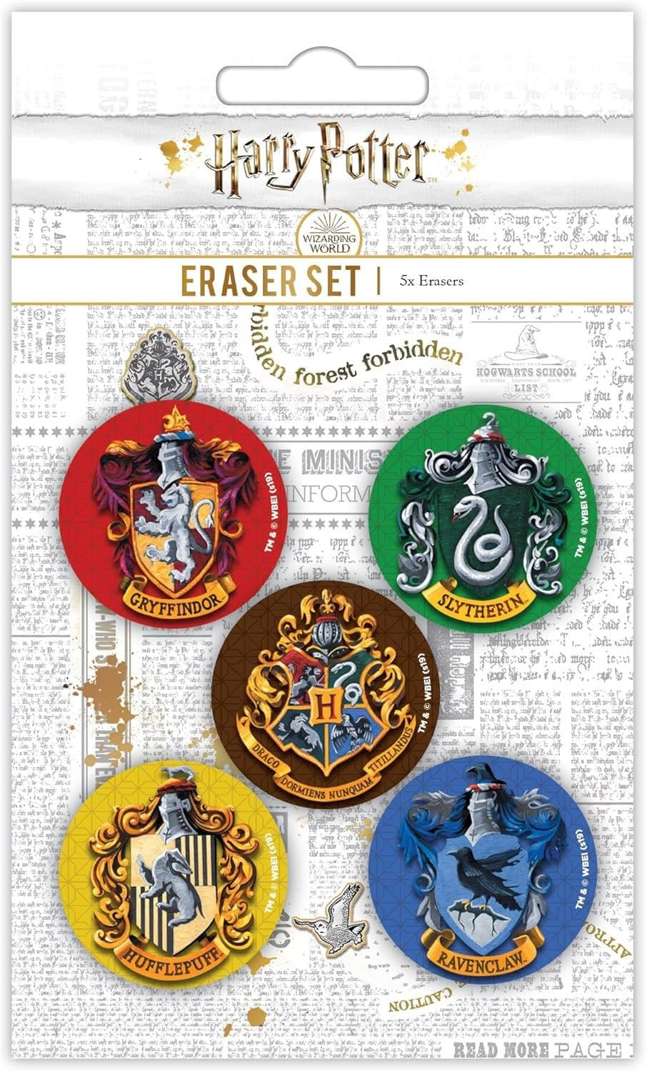 Harry Potter Radierer Set Hogwarts Wappen