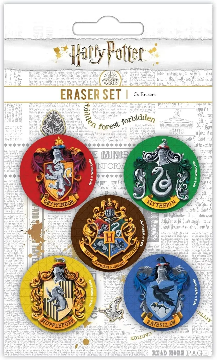 Harry Potter Radierer Set Hogwarts Wappen