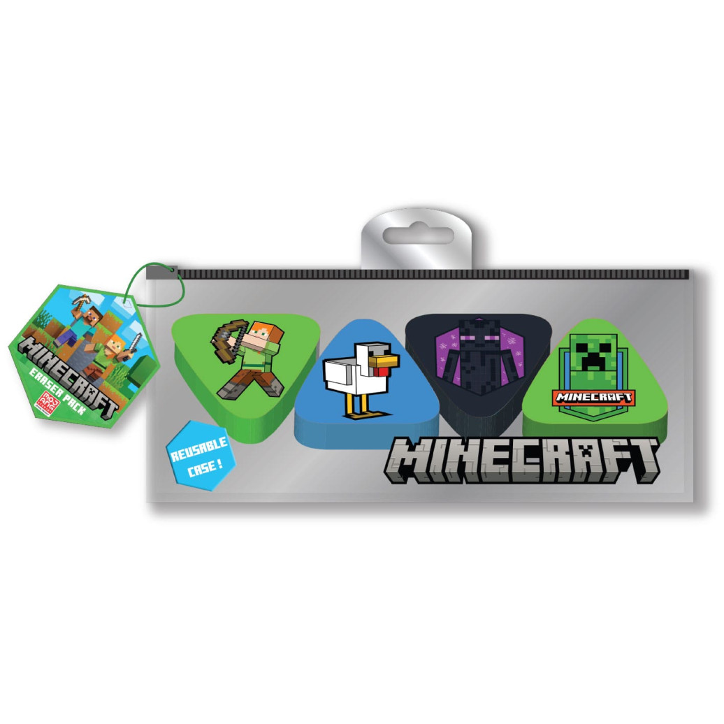 Minecraft Radierer 4er-Pack Umkarton (10)