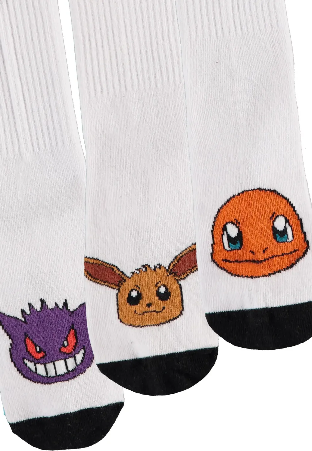 Pokemon Socken 3er-Pack Heads Black & White 35-38